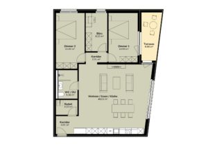 farbige grundrisse immobilien wohnung