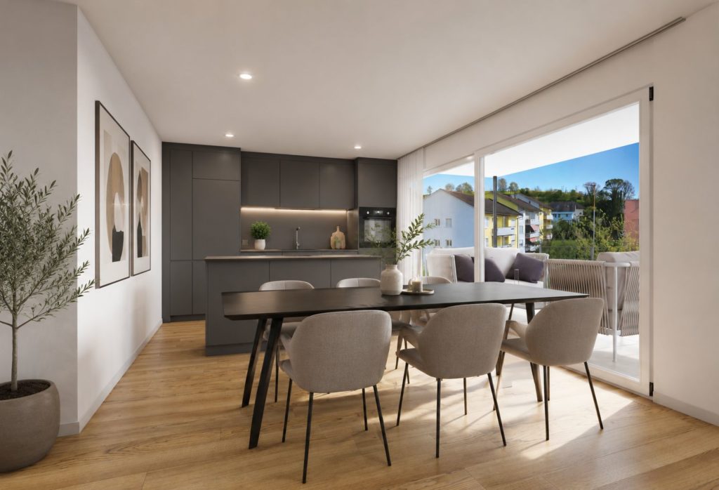 Mehrfamilienhaus mit nur 4 Wohnungen - Essbereich 4.5 Wohnung OG 
