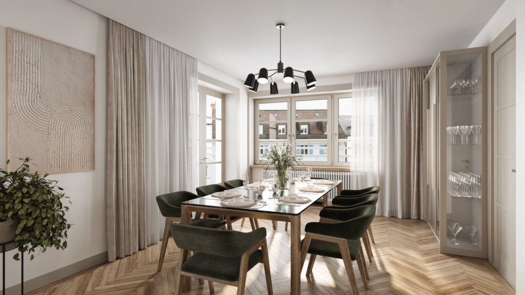 Erstvermietung Quellenhof in Zürich-Wollishofen - Quellenhof_Esszimmer