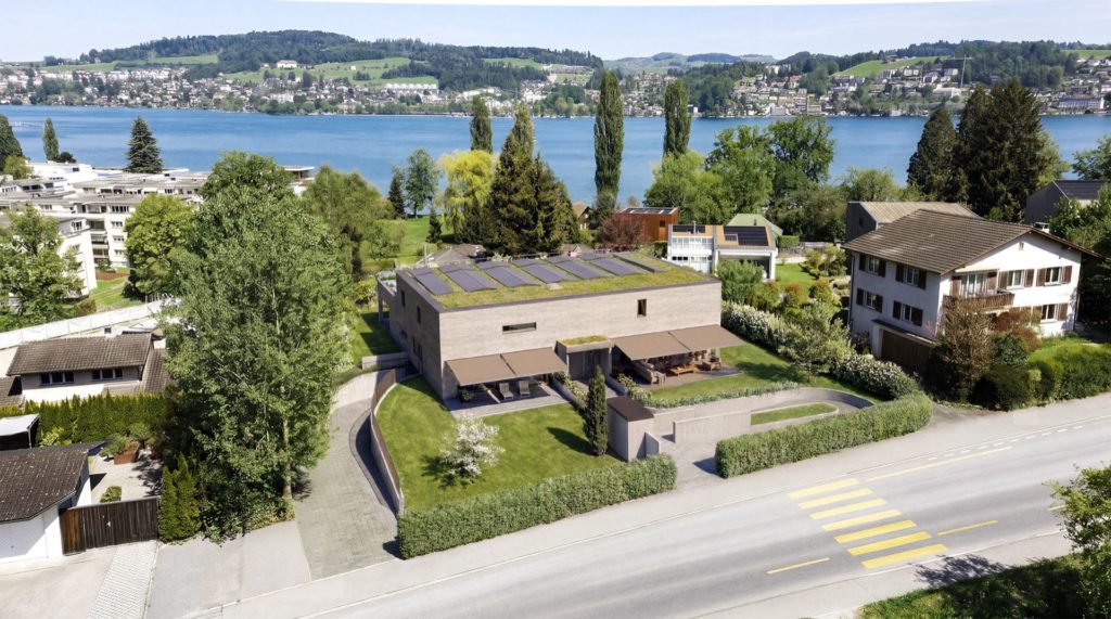 Seelinie 11 – Exklusives Wohnen mit Seeblick - seelinie11-st-niklausen-suedfassade-luftaufnahme