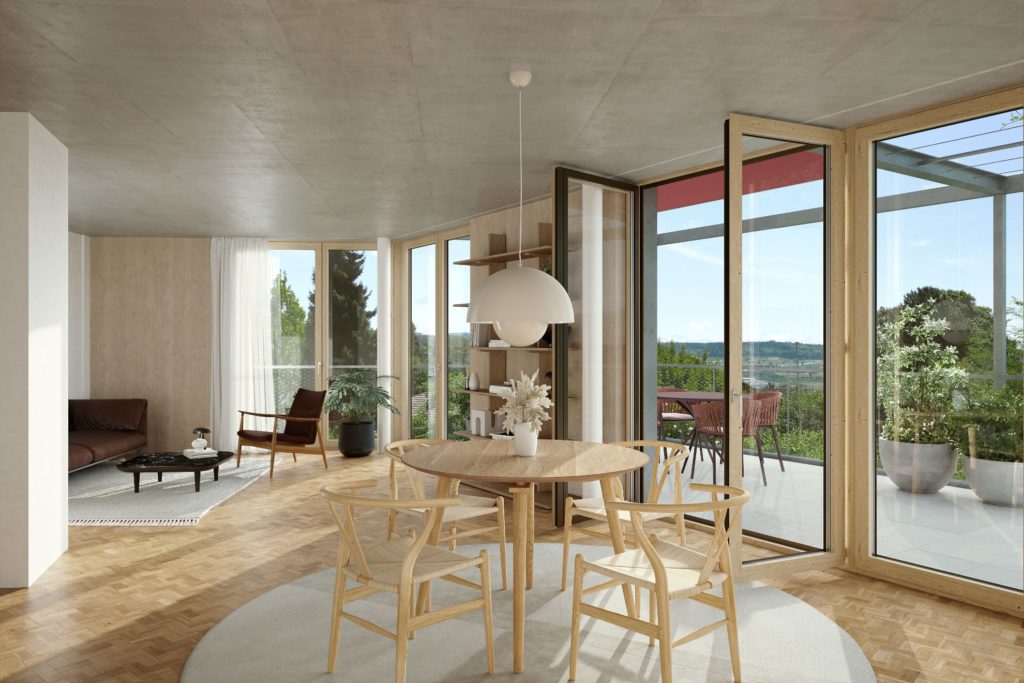 Hochwertige 3.5-Zimmer-Eigentumswohnung in Wettswil - 3D Architektur Visualisierung