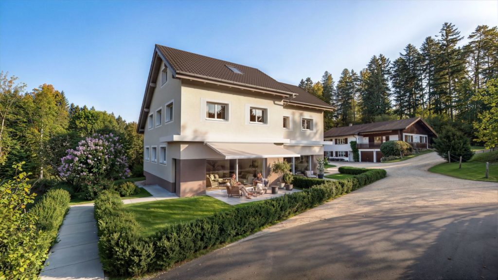 Exklusives Doppeleinfamilienhaus in Saland - Oblik3D_Im_Homberg_Außen_02 2