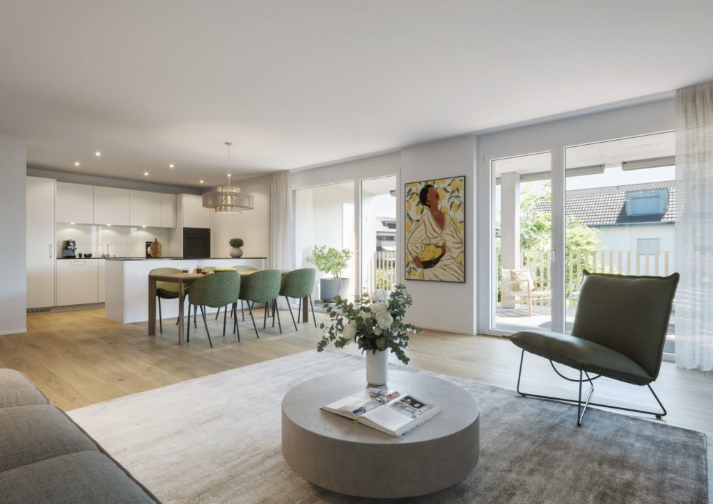 Waltpark - Eigentumswohnungen in Waltenschwil - Visualisierung 3.5 Zimmer Wohnung