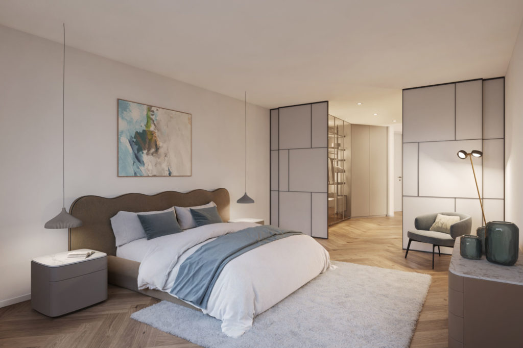 Hochwertige Eigentumswohnung in Zumikon - Master-Schlafzimmer