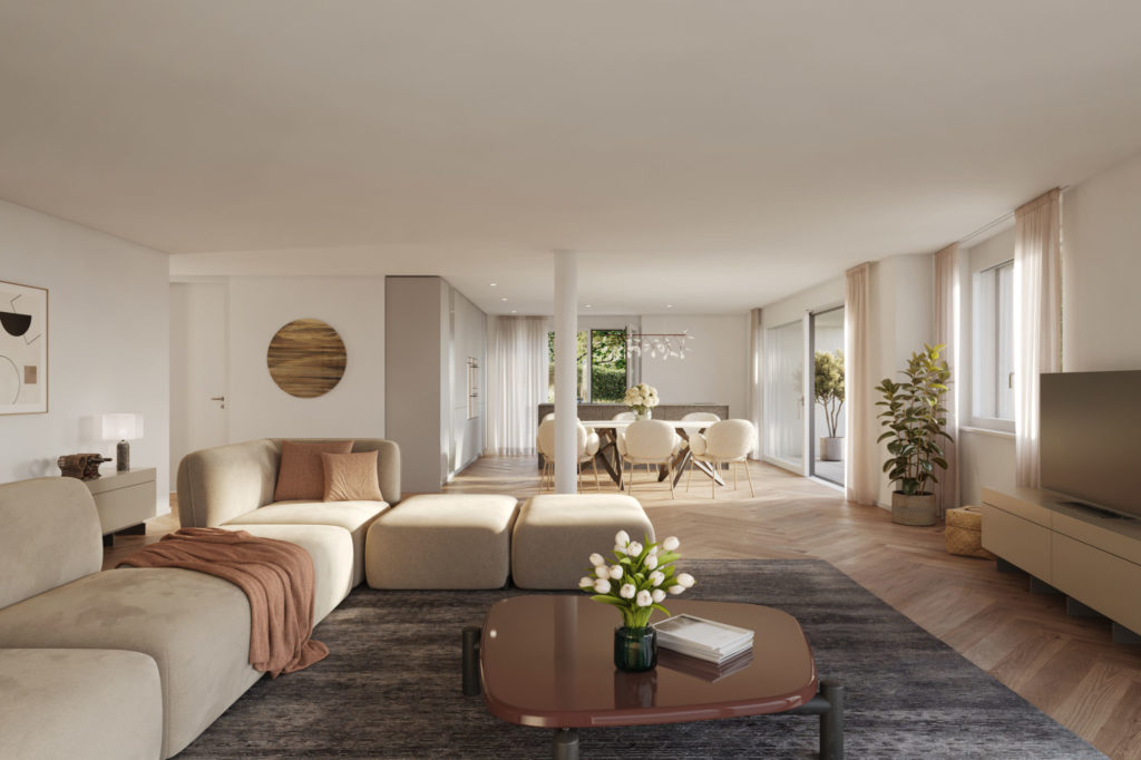 Hochwertige Eigentumswohnung in Zumikon - Wohnzimmer