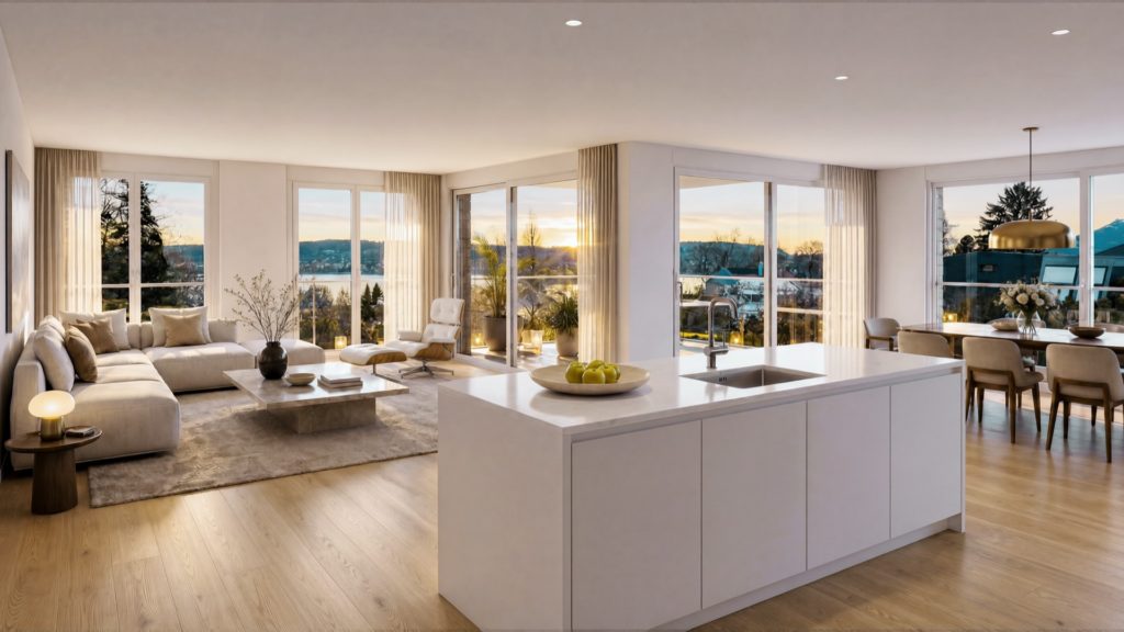 Seelinie 11 – Exklusives Wohnen mit Seeblick - seelinie11-st-niklausen-erdgeschoss-wohnzimmer