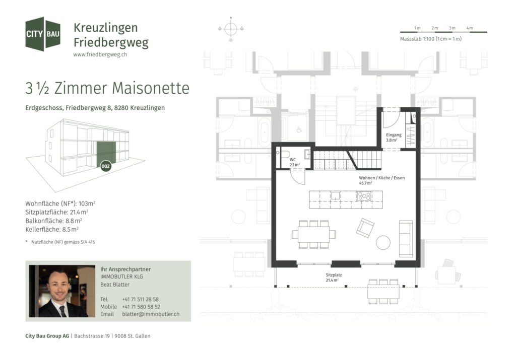 Friedbergweg – 3.5-Zimmer-Maisonettewohnung in Kreuzlingen - Bild 7