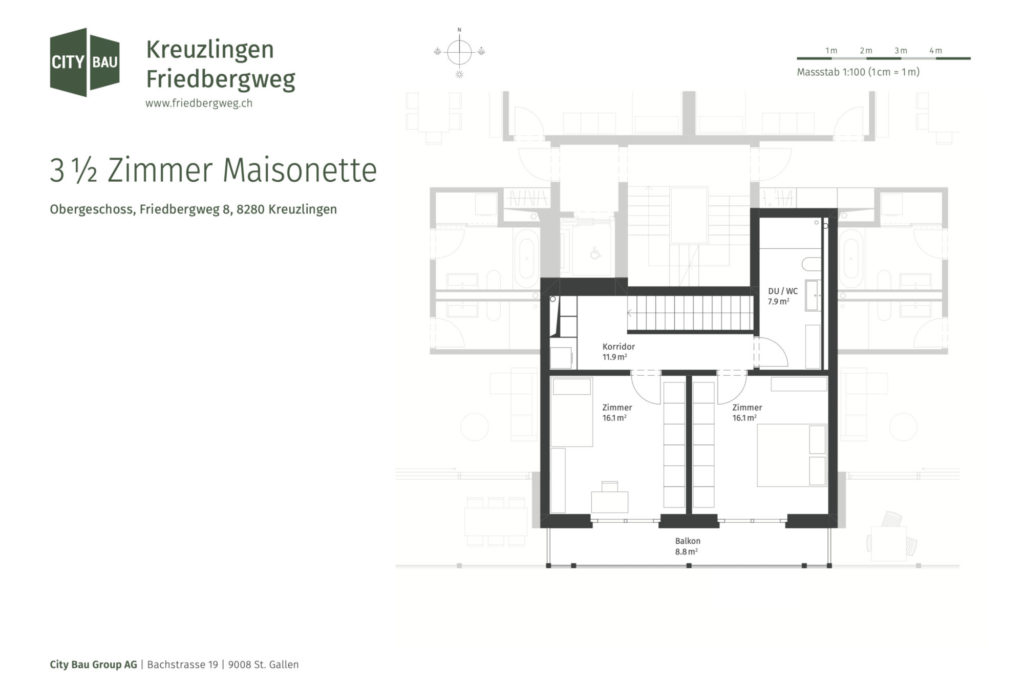 Friedbergweg – 3.5-Zimmer-Maisonettewohnung in Kreuzlingen - Bild 8