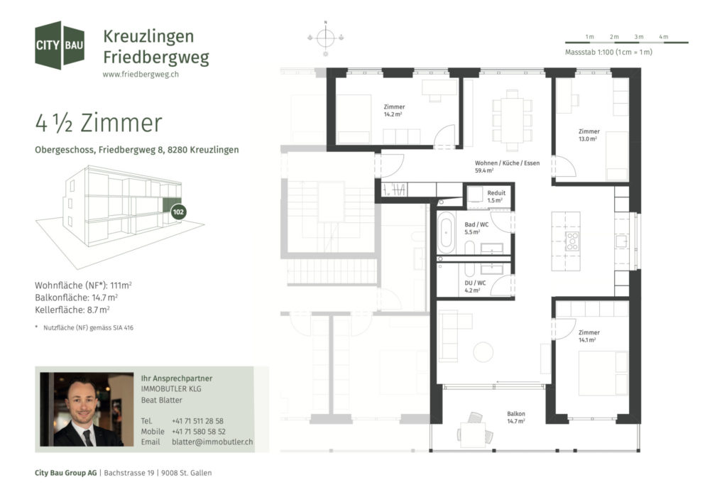 Friedbergweg – 4.5-Zimmer-Eigentumswohnung in Kreuzlingen - Bild 7