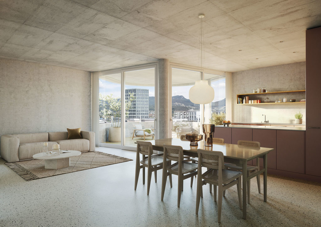Haus Rita – Erstvermietung in Aarau - Innenvisualisierung Wohnen