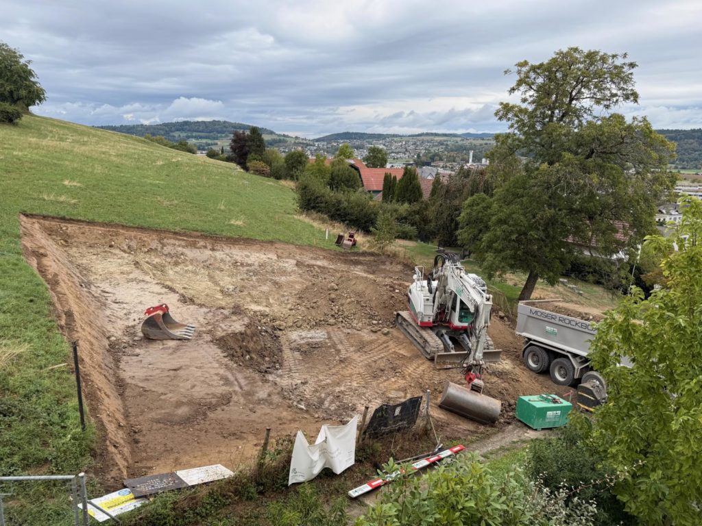 Terrassenwohnungen mit sensationeller Bergsicht - Dintikon Baustellenfoto 9.9.2026