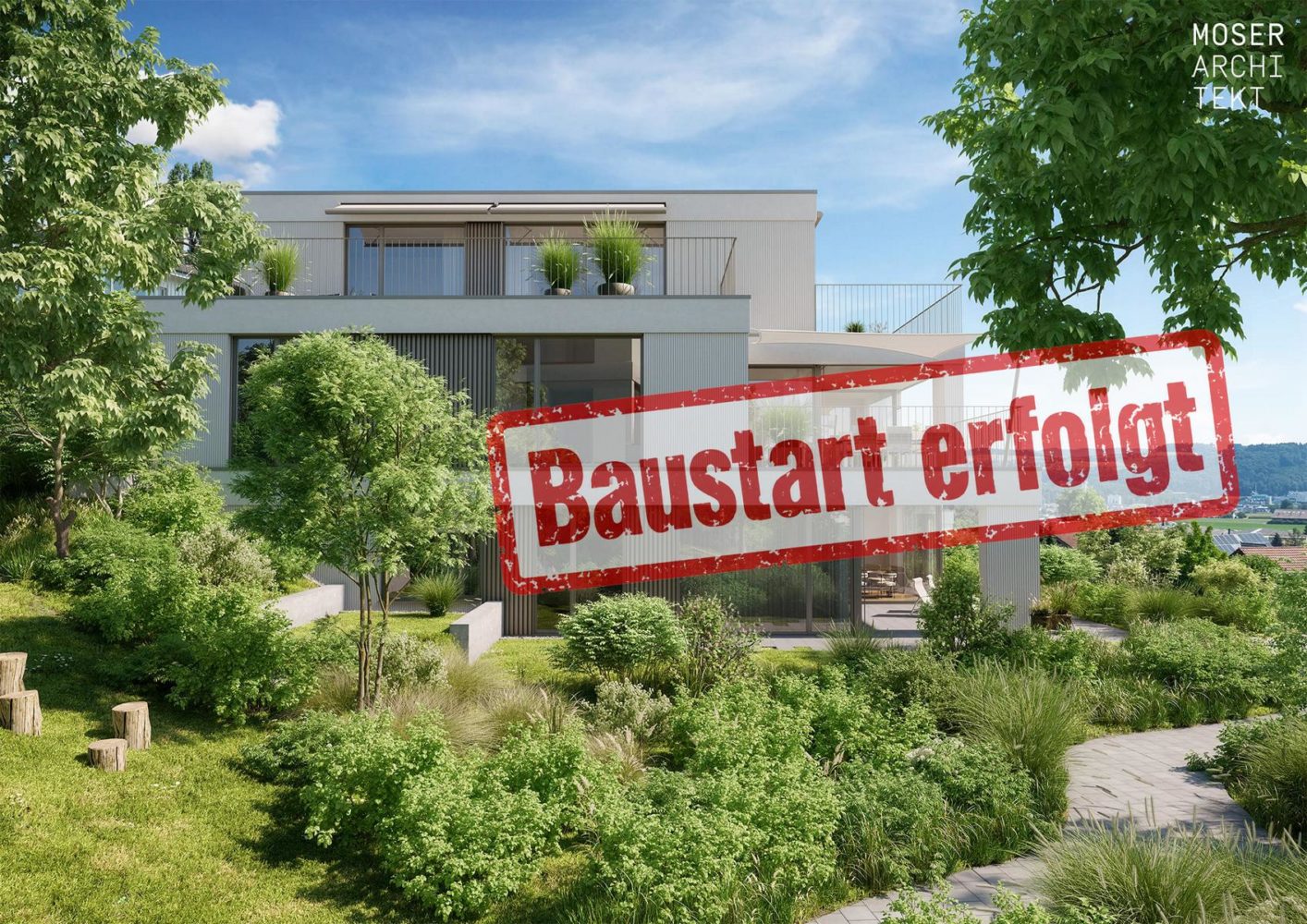Aargau Lenzburg Dintikon Terrassenwohnungen mit sensationeller Bergsicht