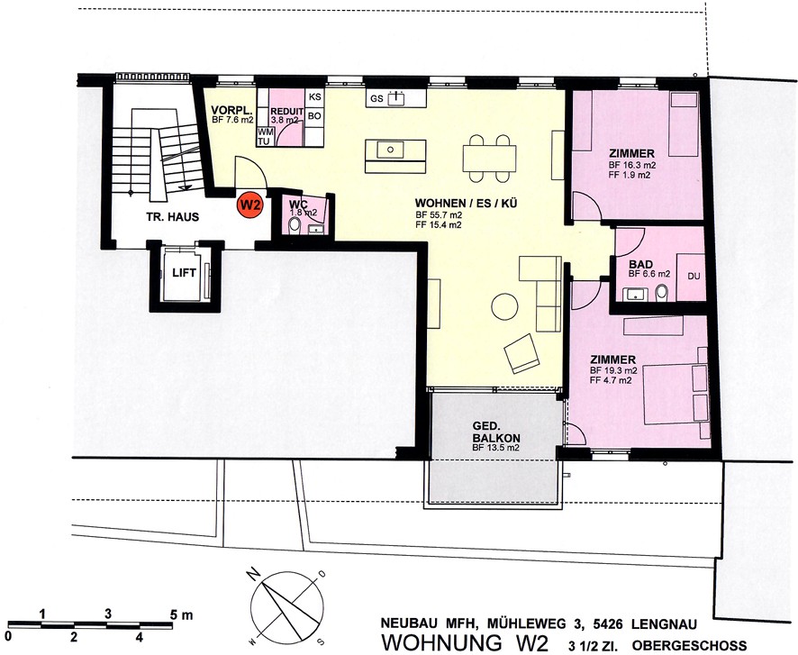 Ankündigung 3.5-Zimmer-Mietwohnung im Dorfkern von Lengnau AG - Muehleweg3_Lengnau_W2