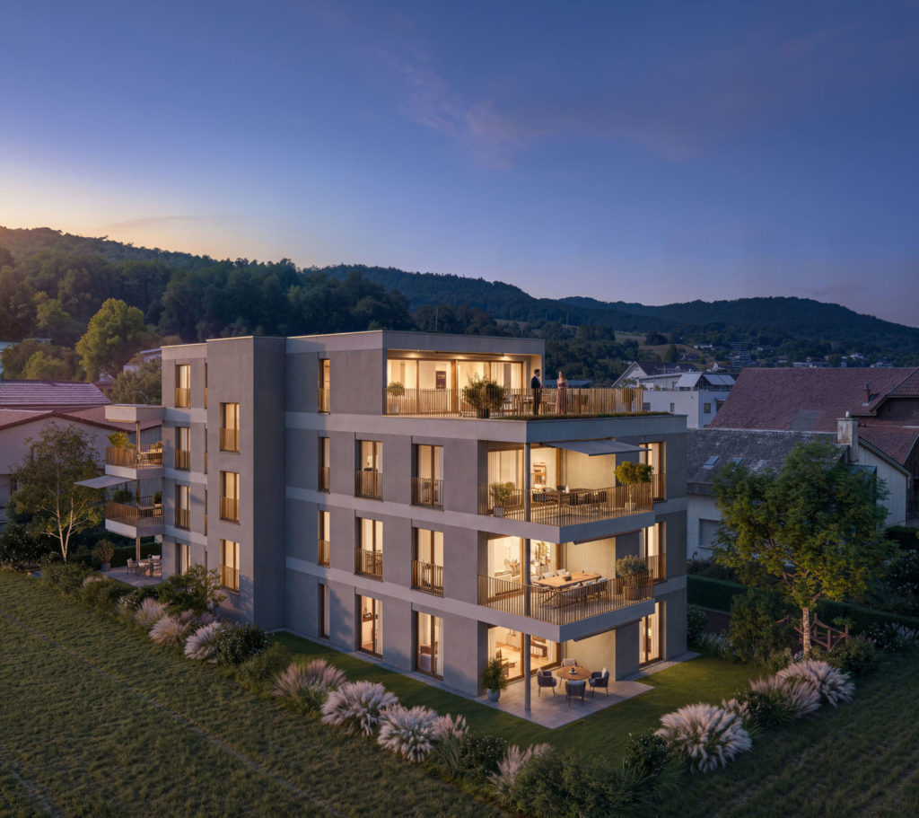 Neubau Eigentumswohnungen in Kirchdorf - Kirchdorf_Sagiweg_Night_2_high-1