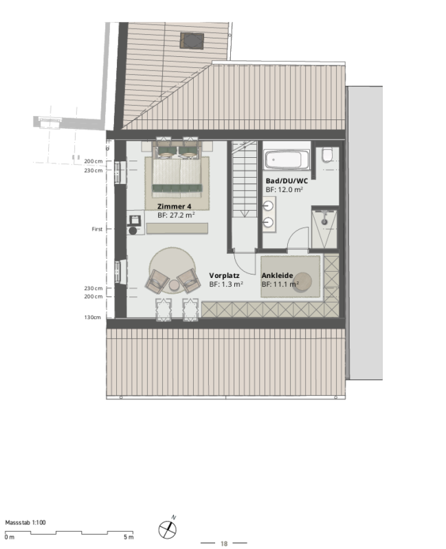 BAUSTART ERFOLGT! Charmante Wohnqualität im eigenen Haus in Natur-, See- und Stadtnähe - 6.5 Zimmerhaus DG Grundriss