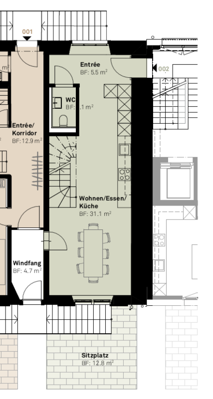 BAUSTART IST ERFOLGT «Dorf Ottikon»: Freiraum und Wohnauswahl in einzigartigem Ensemble - Erdgeschoss