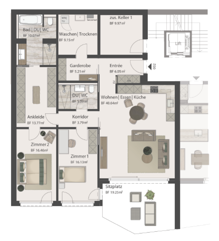 BAUSTART IST ERFOLGT! Moderne Skulptur mit Weitsicht: Neubauwohnungen am Galtberg - Bild 11