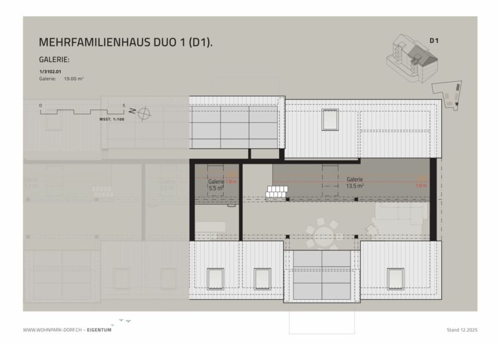 WOHNPARK DORF - 4,5-Zimmer-Wohnung im Dachgeschoss - Bild 8