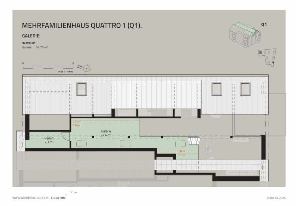 WOHNPARK DORF - VERKAUFSSTART 2. ETAPPE - 4,5-Zimmerwohnung im Dachgeschoss - Bild 9