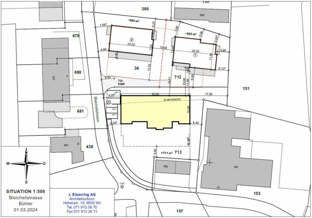 Zu verkaufen an der Bleichelistr. 5 im Bühler, bei Teufen: 3.5 Zimmer Erstbezugswohnung mit grosszügiger Einteilung im 1.OG. - Bild 2