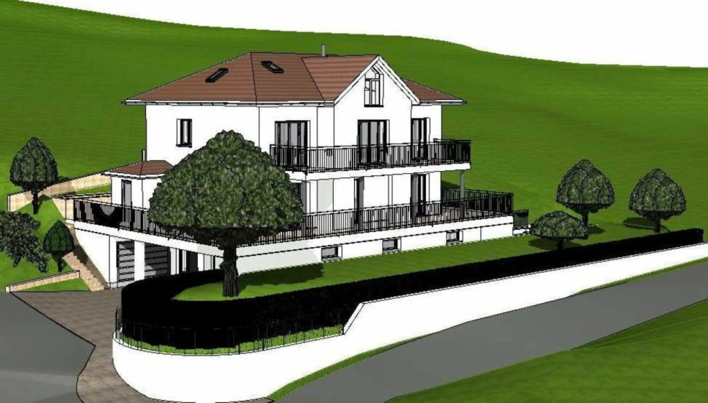 Zu vermieten in Mammern, angrenzend an Landwirtschaftszone, freistehendes 6½ Zi.-EFH; unverbaubare Hanglage und Sicht auf See ! - Bild 1