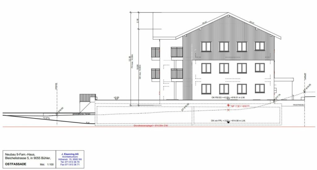 Zu verkaufen an der Bleichelistr. 5 im Bühler, bei Teufen: 3.5 Zimmer Erstbezugswohnung mit grosszügiger Einteilung im 1.OG. - Bild 14