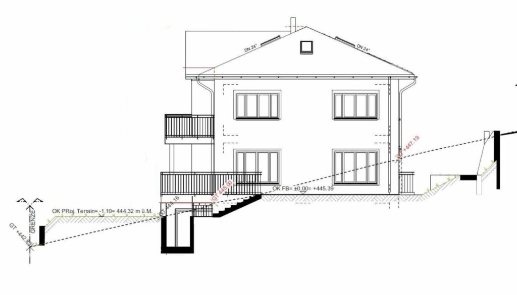 Zu vermieten in Mammern, angrenzend an Landwirtschaftszone, freistehendes 6½ Zi.-EFH mit Lift; An unverbaubarer Hanglage und Sicht auf See ! - Bild 12