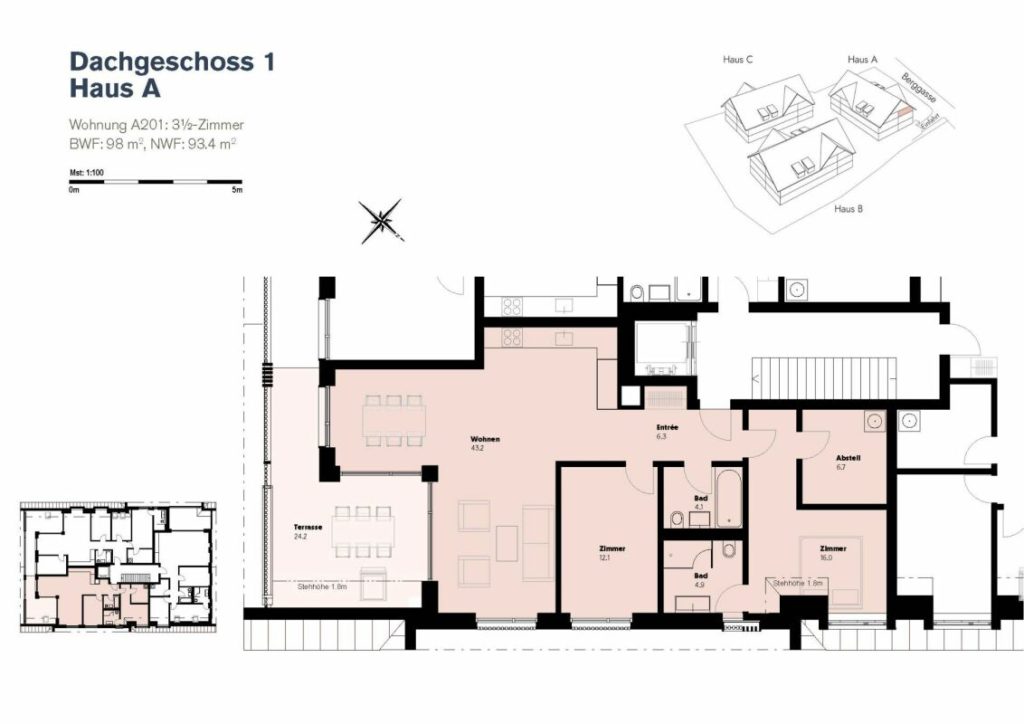 Dachwohnung mit perfekt geschnittenem Grundriss - Bild 4