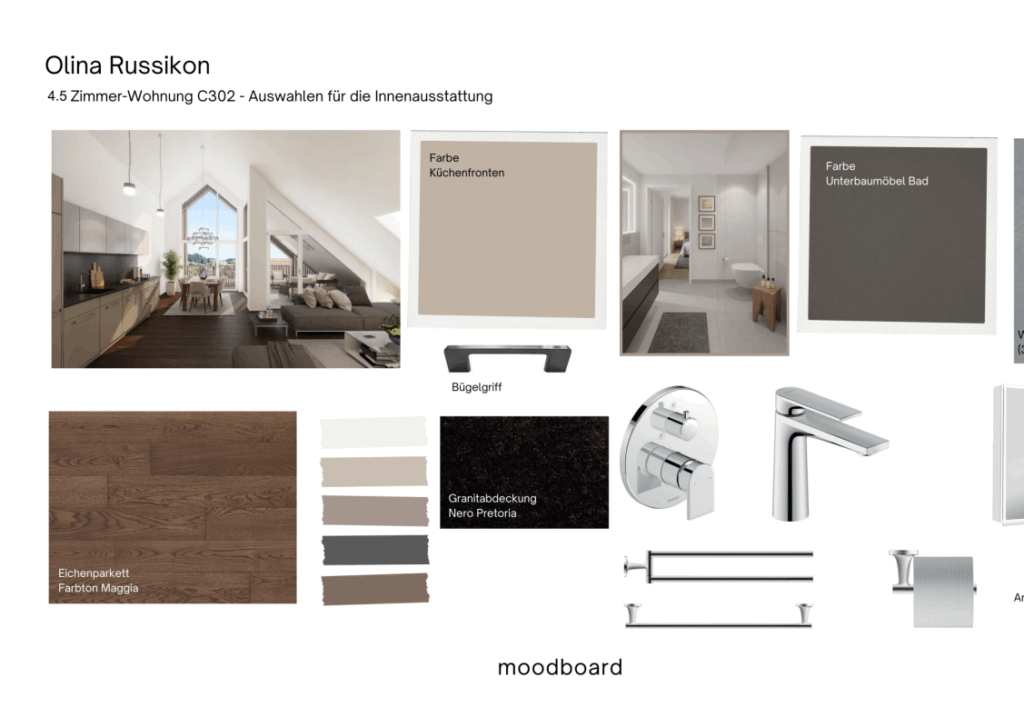 Dachwohnung mit grandiosem Bergpanorama - Auswahl Innenausstattung