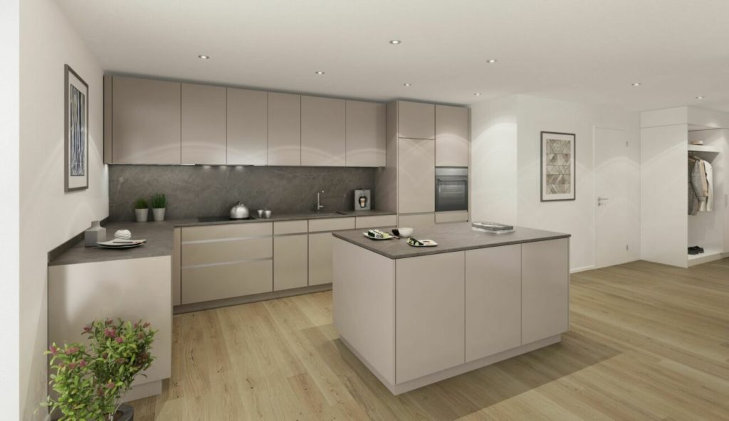 Dachwohnung mit grandiosem Bergpanorama - Beispielbild Küche