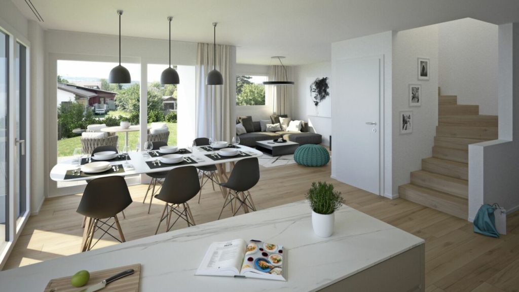 4-Viertel Seengen: 4 Einfamilienhäuser mit Garten und Tiefgarage, EFH 3 - Bild 5