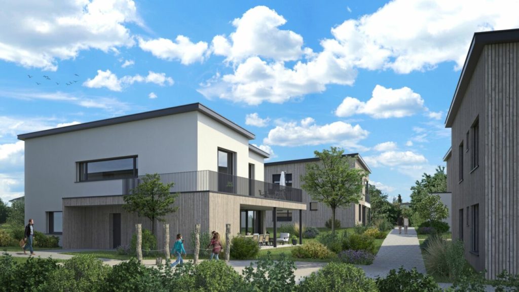 DAS LETZTE FREIE HAUS IM QUARTIER VIVA VERDE: Doppeleinfamilienhaus M1 - Quartier Visu