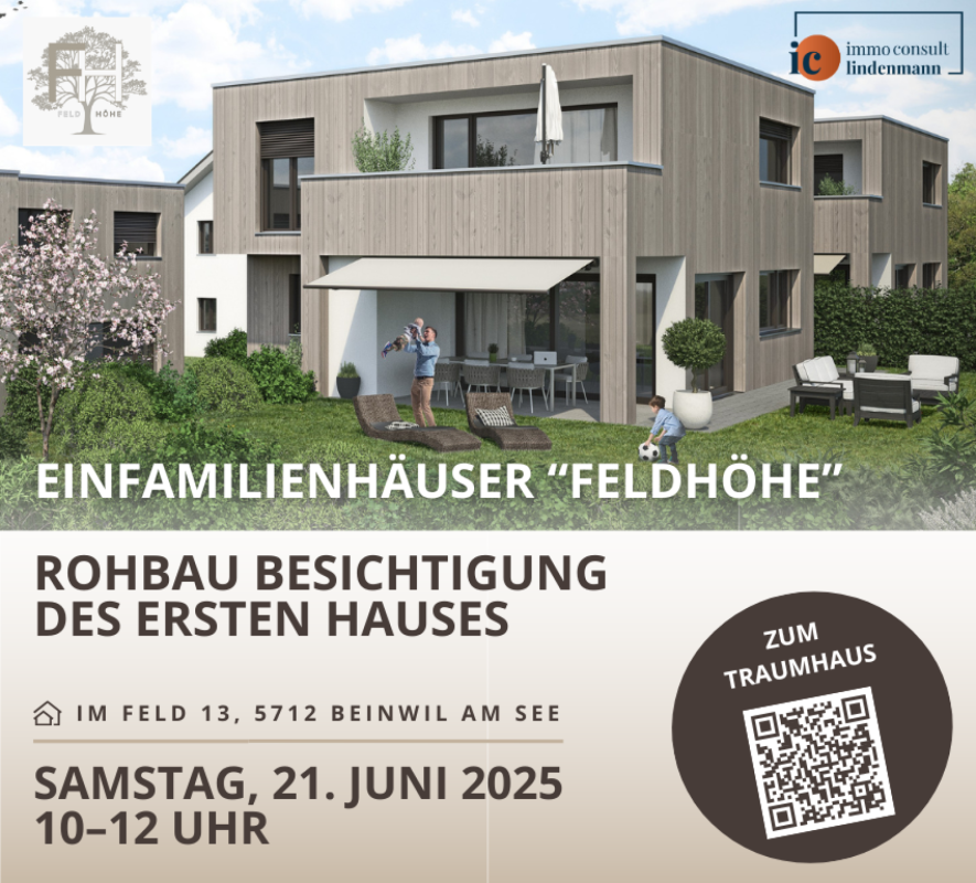 Rohbaubesichtigung 21.6.2025: Einfamilienhäuser mit viel Lichteinfluss, Weitblick und Gartenflächen - Bild 1