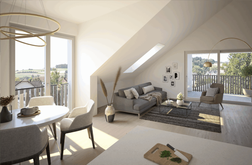 3.5 Zimmer Dachwohnung 2.6 - mit bis zu 5 Meter Deckenhöhe - Bild 1