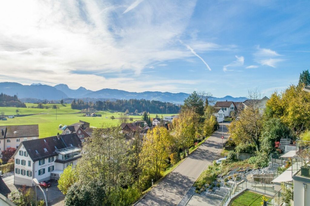 Neubauprojekt Wohnen-Frohburg, Neuhaus SG - Aussicht Richtung Südwest