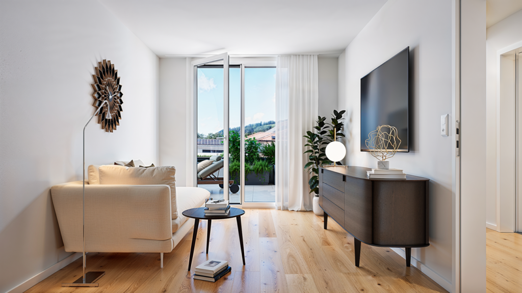 Neubauprojekt Vier-Kronen - 3.5 Zimmerwohnungen - Beispiel-Visualisierung Gästezimmer