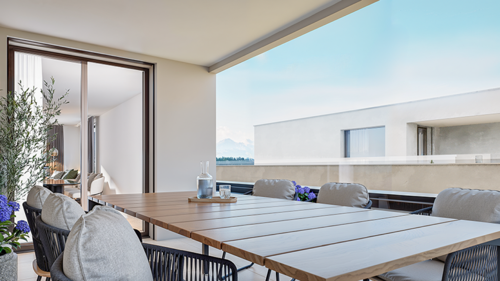 Neubauprojekt Vier-Kronen - 2.5 Zimmerwohnungen - Beispiel-Visualisierung Balkon