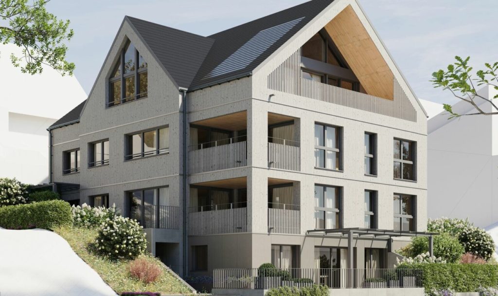 Nordische Architektur in Holz - Wohnung Øverst - Ansicht von Westen