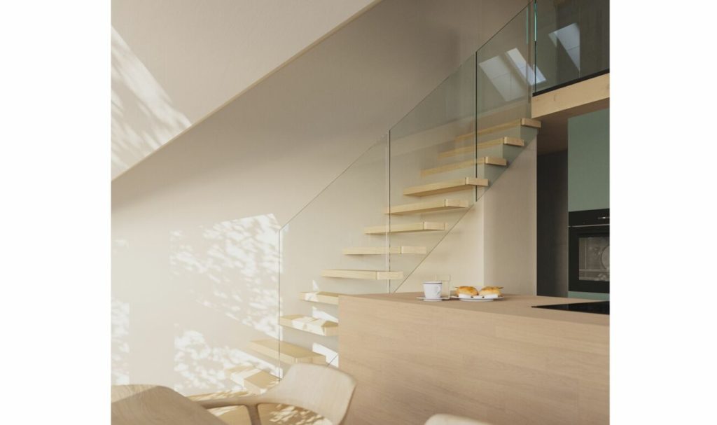 Nordische Architektur in Holz - Wohnung Øverst - Innenvisualisierung Galerie