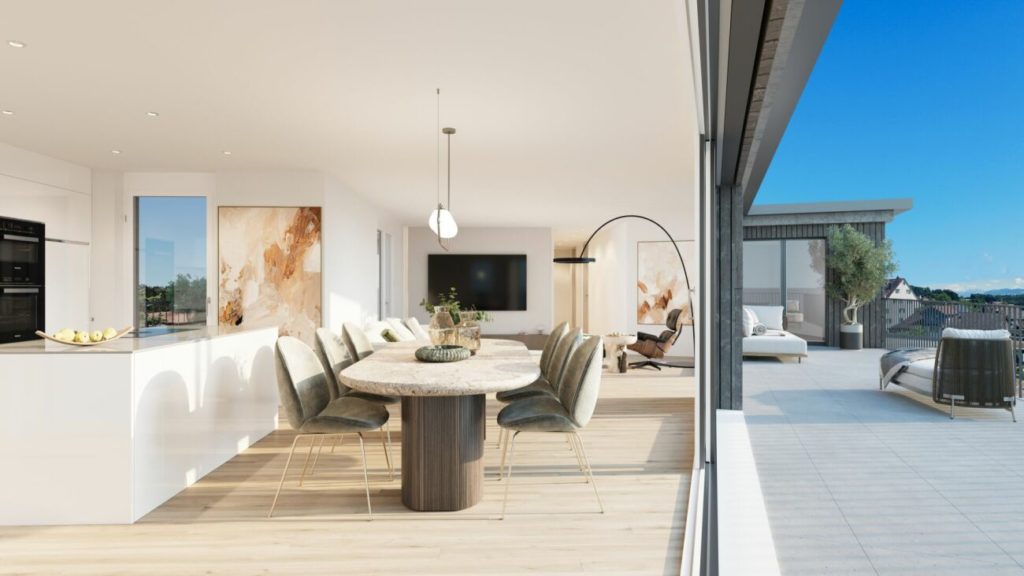 3.5 Zi. Attikawohnung im Neubau MFH Ruediland - Bild 1