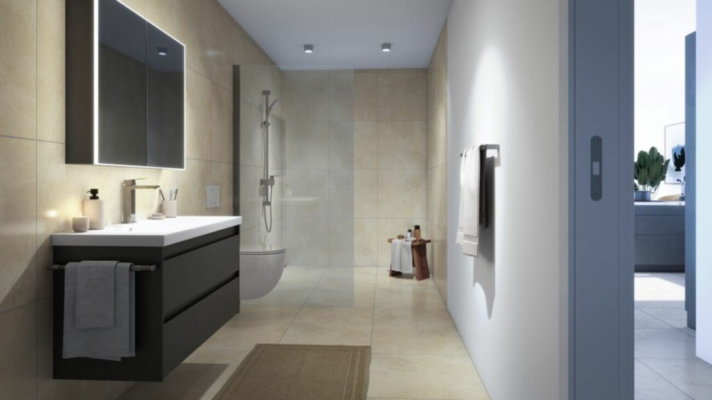 Projekt Geiselweid mit gemeinsamer Dachterrasse - Dusche/WC