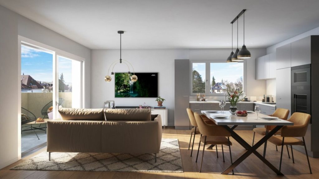 Projekt Geiselweid mit gemeinsamer Dachterrasse - Wohnen 3.5-ZWG