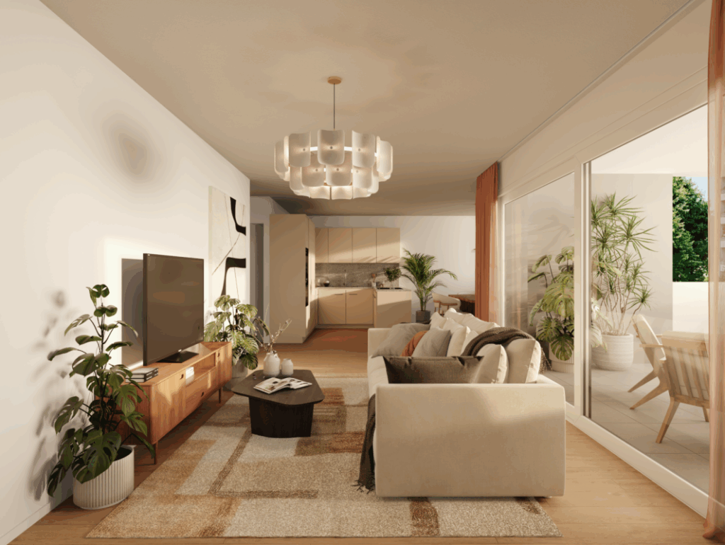 Attikawohnung mit über 140 m2 Terrasse - Wohnen 3.5-ZWG 2, 102, 202, 302