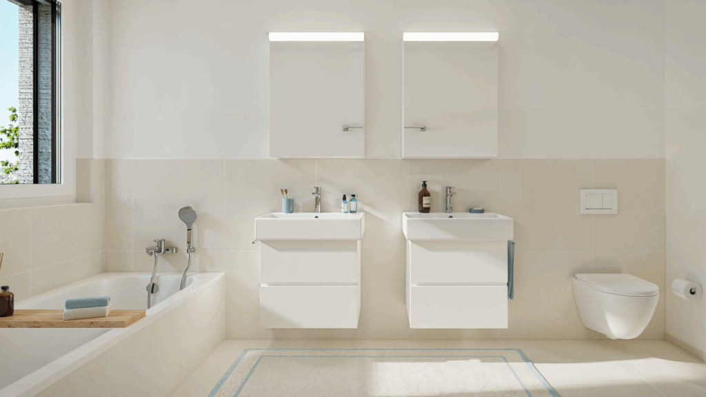 Wohnen mit viel Platz zum Wohlfühlen - Badezimmer mit Badewanne