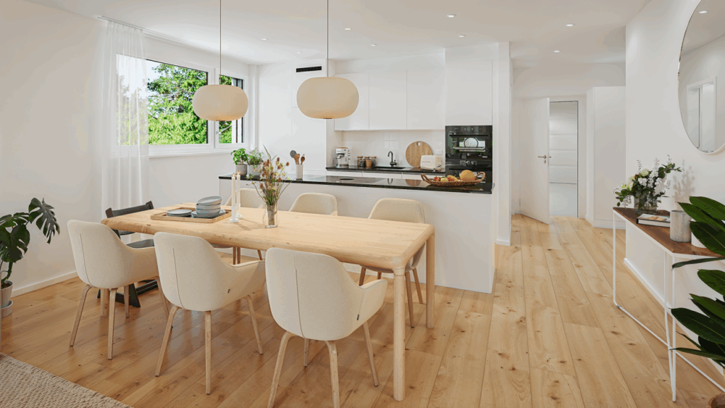 Freistehendes Einfamilienhaus mit viel Platz, Ruhe und unverbaubarem Ausblick - Essbereich