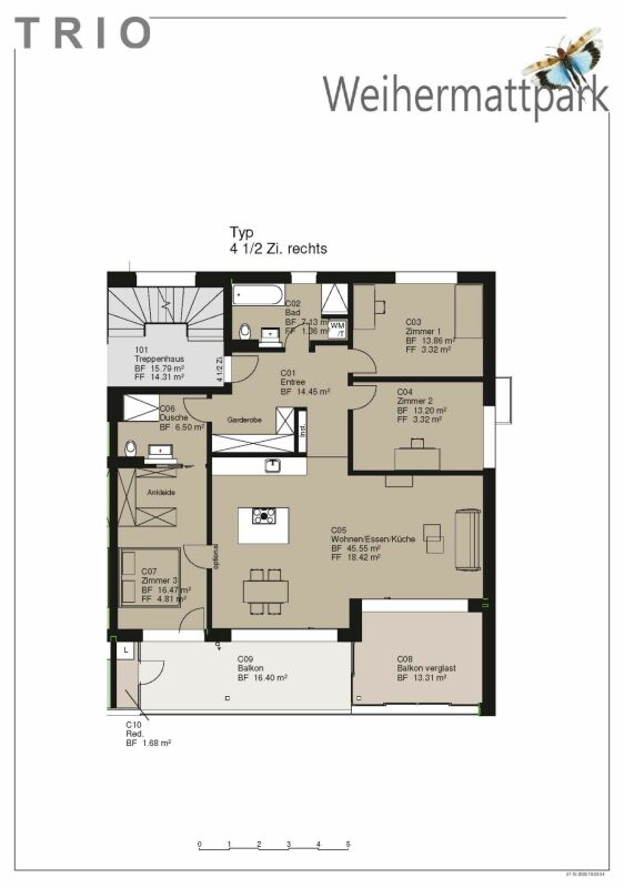 Neubau mit Wintergarten, letzte 4.5 Zimmer Wohnung - Bild 1