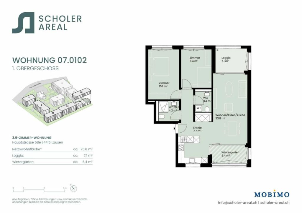 Helle 3.5-Zimmerwohnung - Scholer-Areal.ch - Bild 4