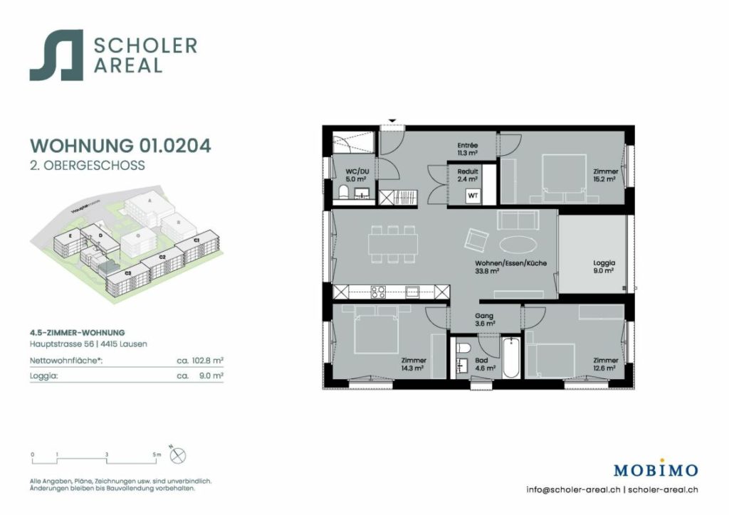 Elegante 4.5-Zimmerwohnung - Scholer-Areal.ch - Bild 5