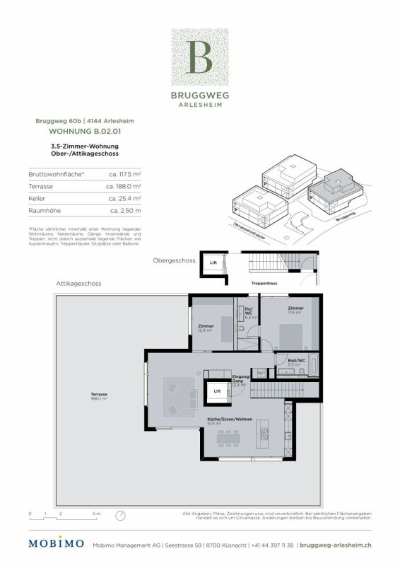 Elegante 3.5-Zimmerwohnung - Bruggweg, Arlesheim - Bild 3