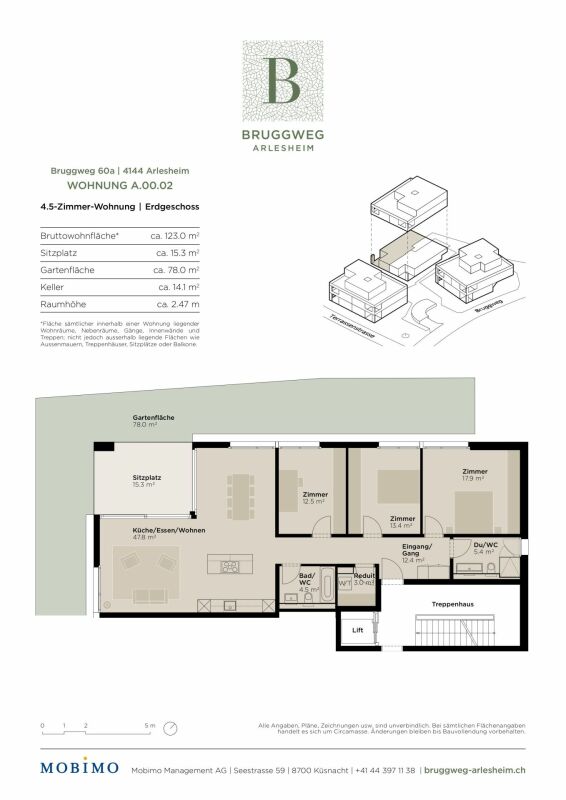 Charmante 4.5-Zimmer-Gartenwohnung - Bruggweg, Arlesheim - Bild 6